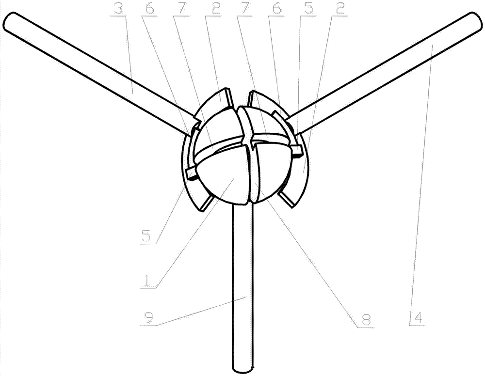 Three-dimensional axis of ball joint