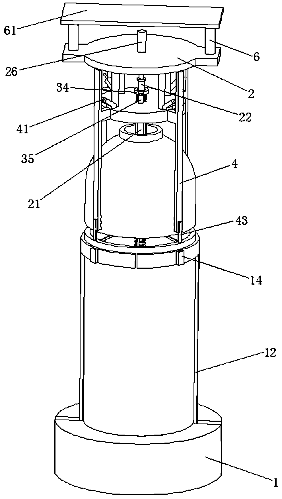 Assembling method for glass fiber reinforced plastic reaction tank