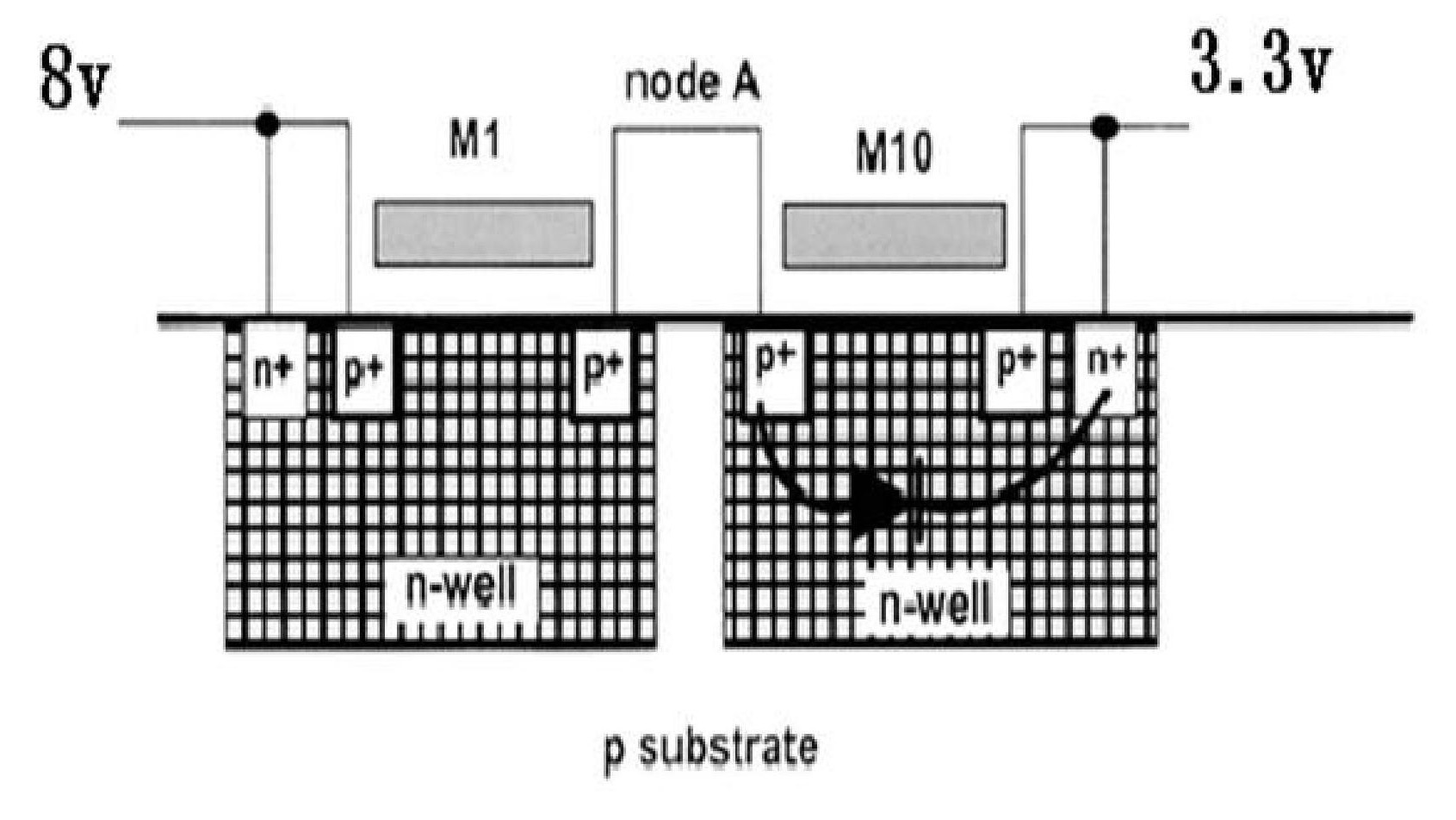 Level switching circuit and level switching method for OTP (One Time Programmable) peripheral circuit