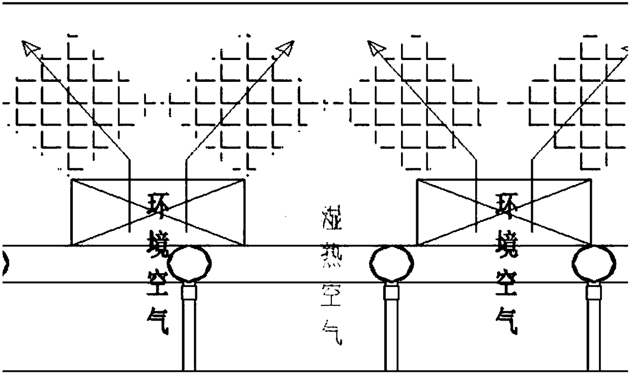 Design calculation method for newly-established mechanical ventilation reverse-flow type mist dissipating cooling tower