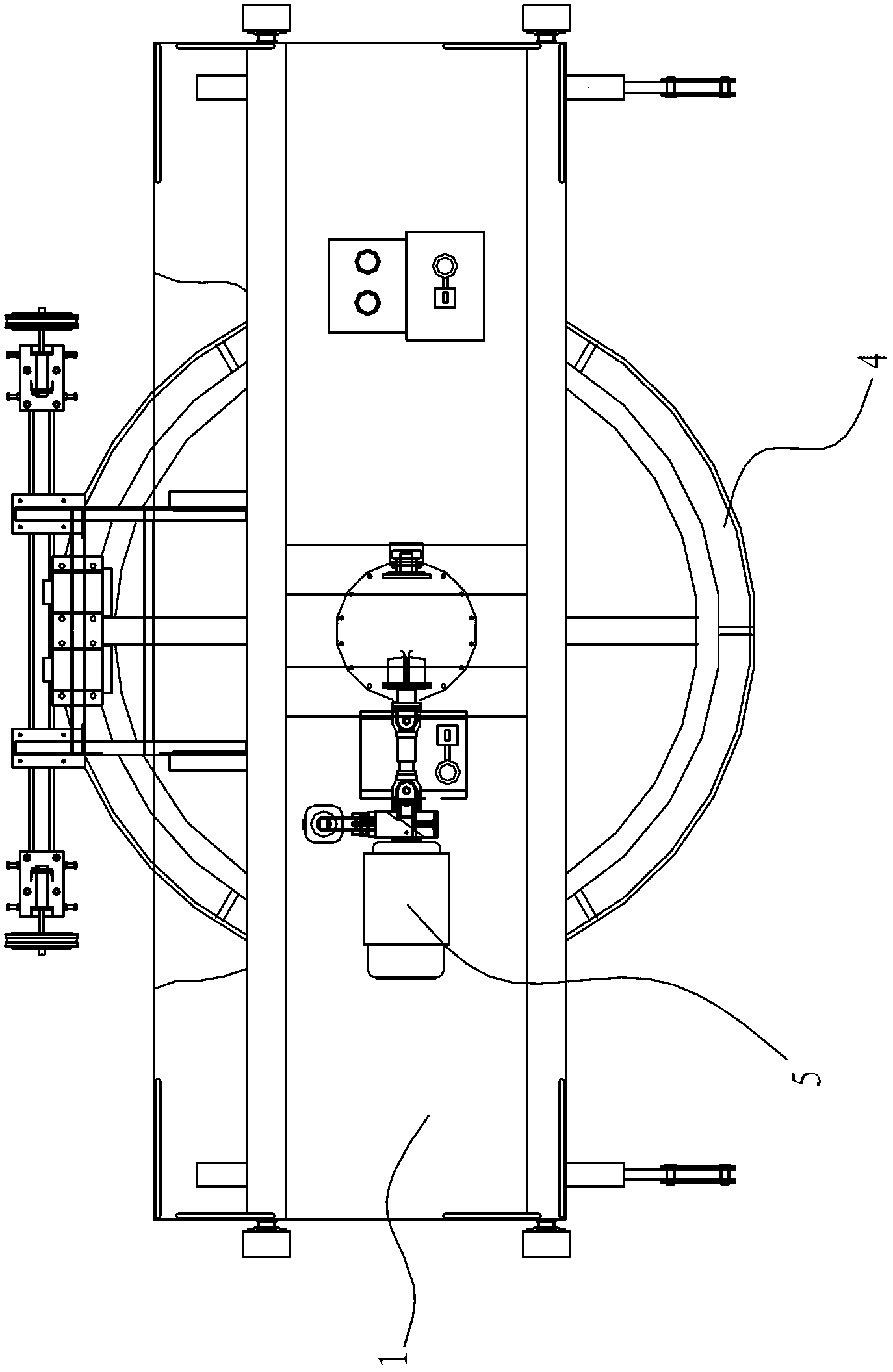 Driving machine for cableway