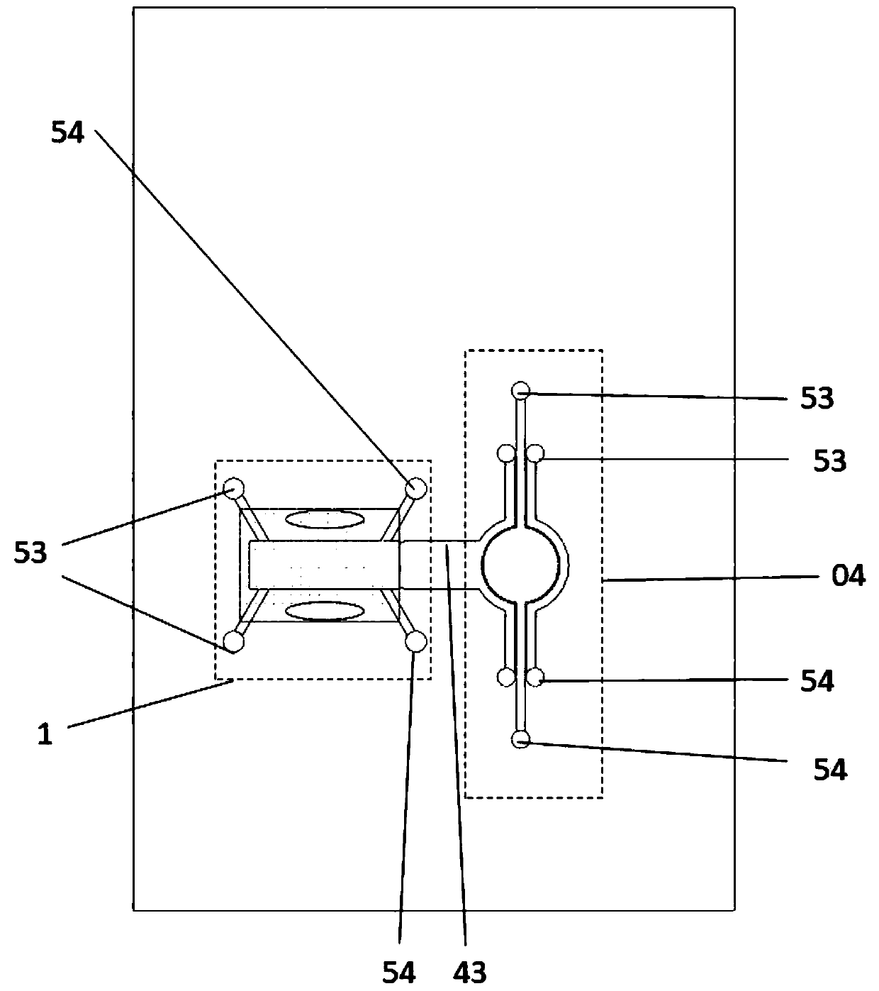 Microfluidic chip for constructing bionic lung cancer brain metastasis model and model construction method