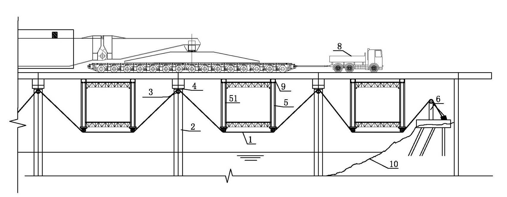 Method and device for reinforcing bridge by external pre-stressed strands under bridge
