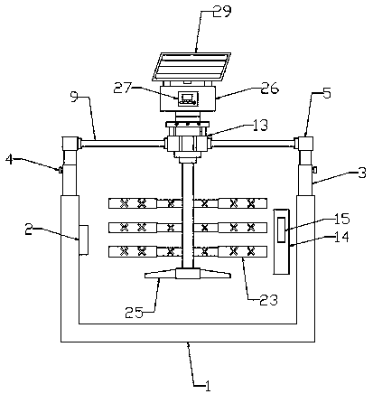 Propeller pond stirrer for papermaking process