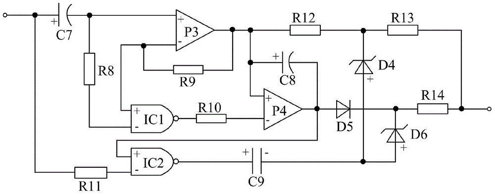 Multistage-power-amplification-balanced-modulation-circuit-base mixing protection type switching voltage-stabilized power supply