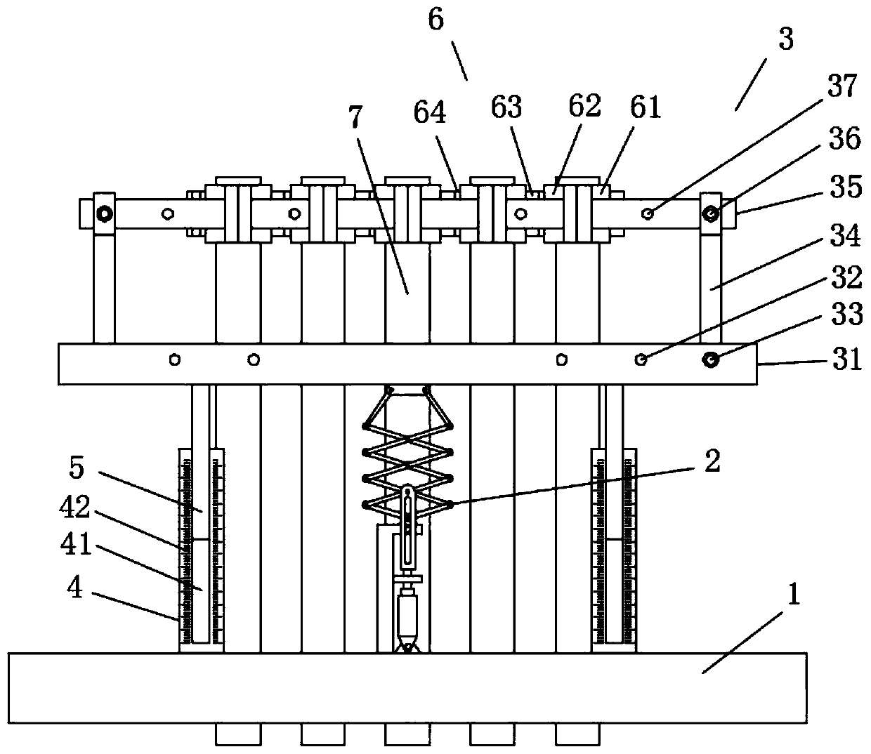 Mounting and adjusting structure for dust collector