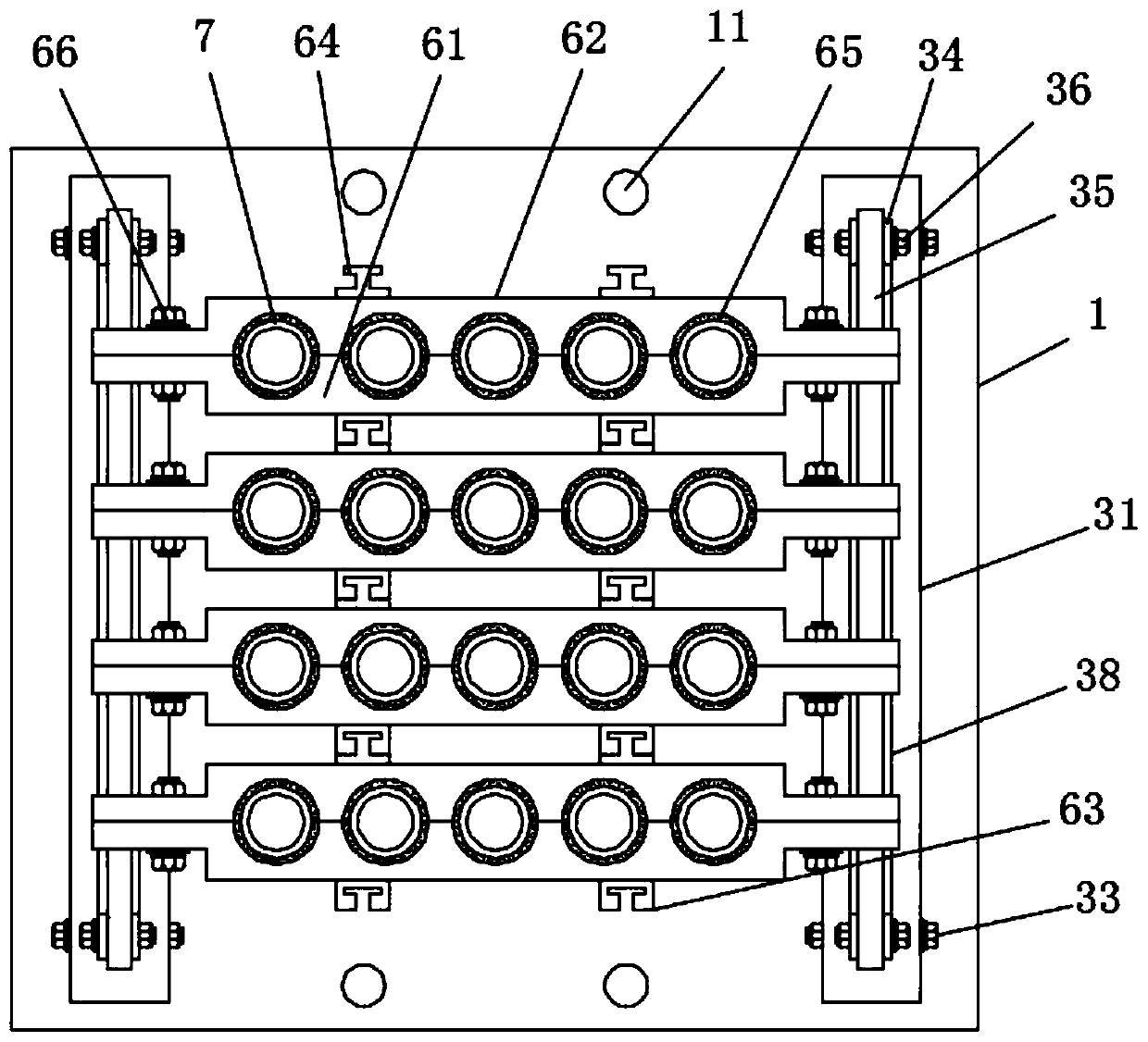 Mounting and adjusting structure for dust collector