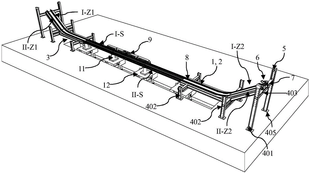 Dynamic simulation test system for train running safety on railway bridge under earthquake