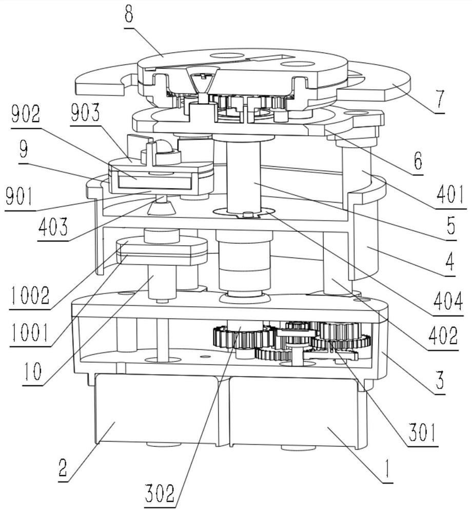 Novel crystal ball movement with double-motor structure