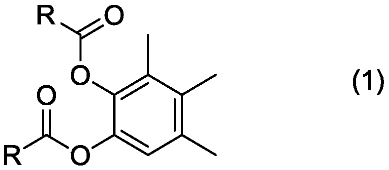 Preparation method of 3, 4, 5-trimethylhydroquinone dialkanoate