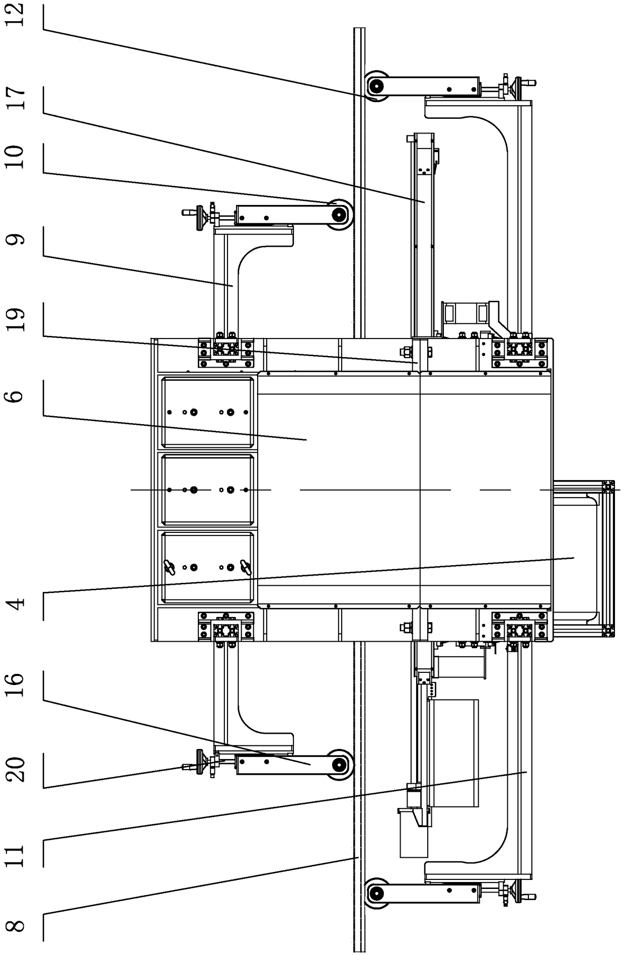 Ultrasonic phased array automatic detection device for steel large-sized vertical type storage tank