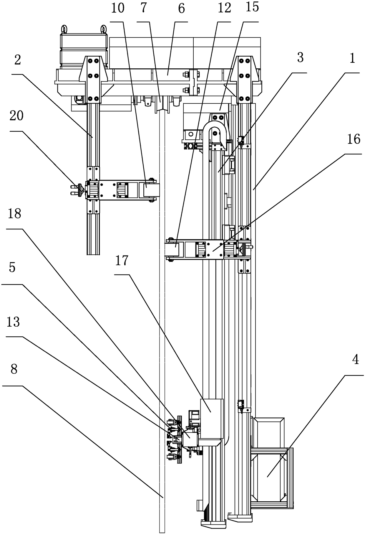 Ultrasonic phased array automatic detection device for steel large-sized vertical type storage tank