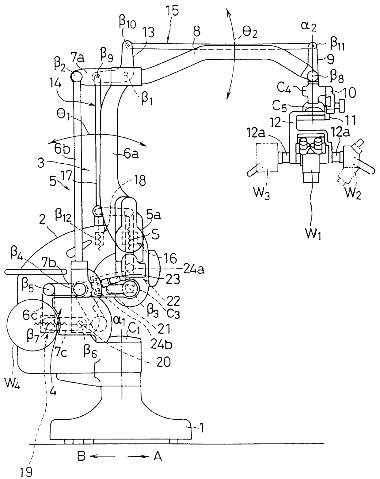 Automatic balancing mechanism for medical stand apparatus