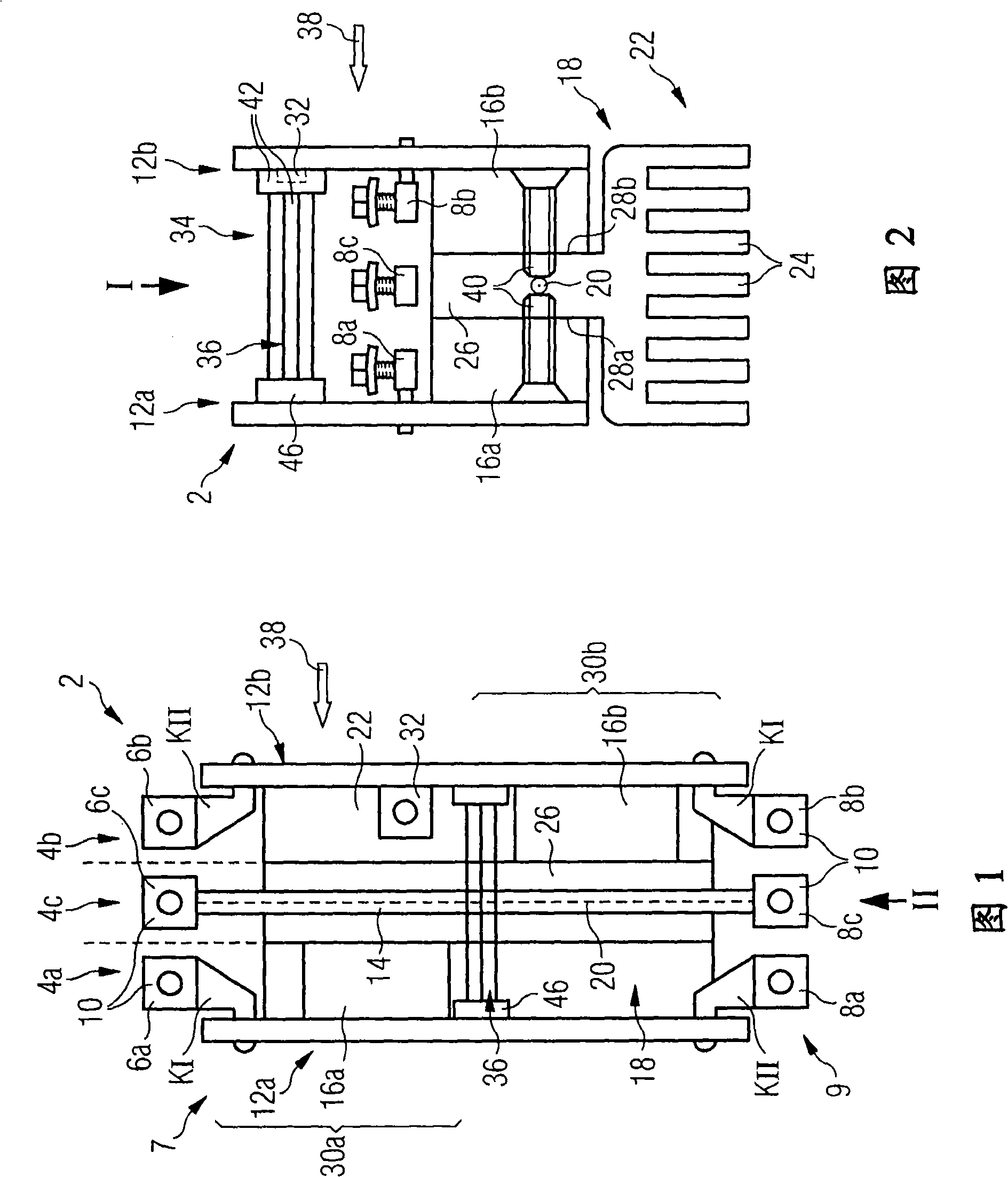 Switching device with two controlled phases