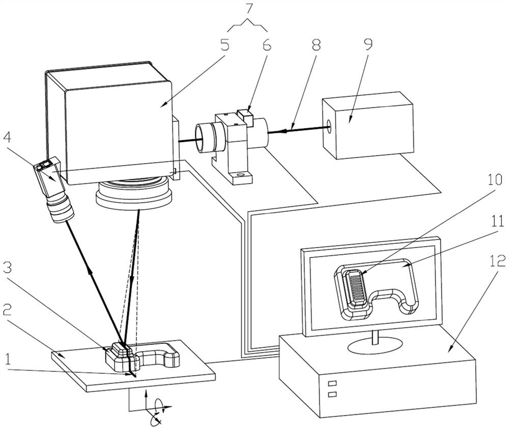 Laser in-situ processing equipment and method based on scanning galvanometer