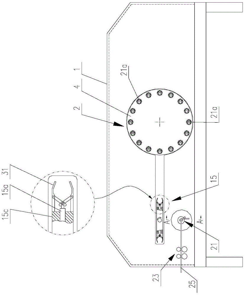 Automatic fast clamping bending die device for steel bar hoop bending machine
