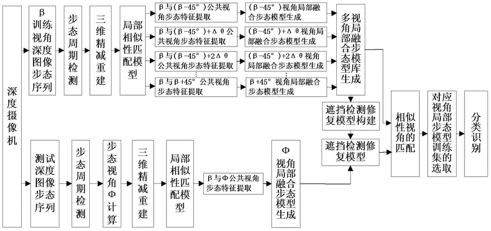 A 3D Gait Recognition Method Based on Occlusion Repair and Local Similarity Matching