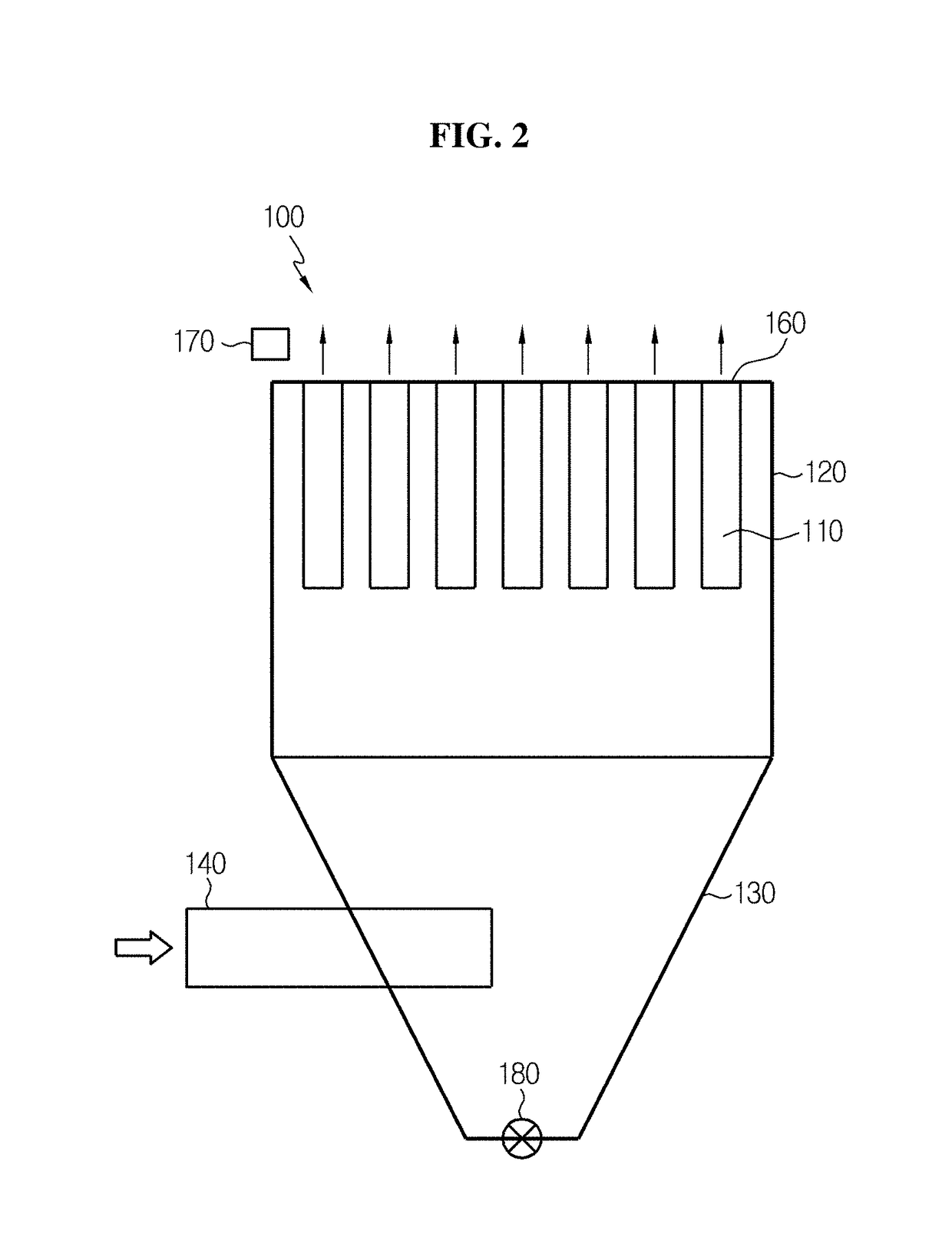 Bag filter filtration and dust collecting apparatus for preventing dust accumulation