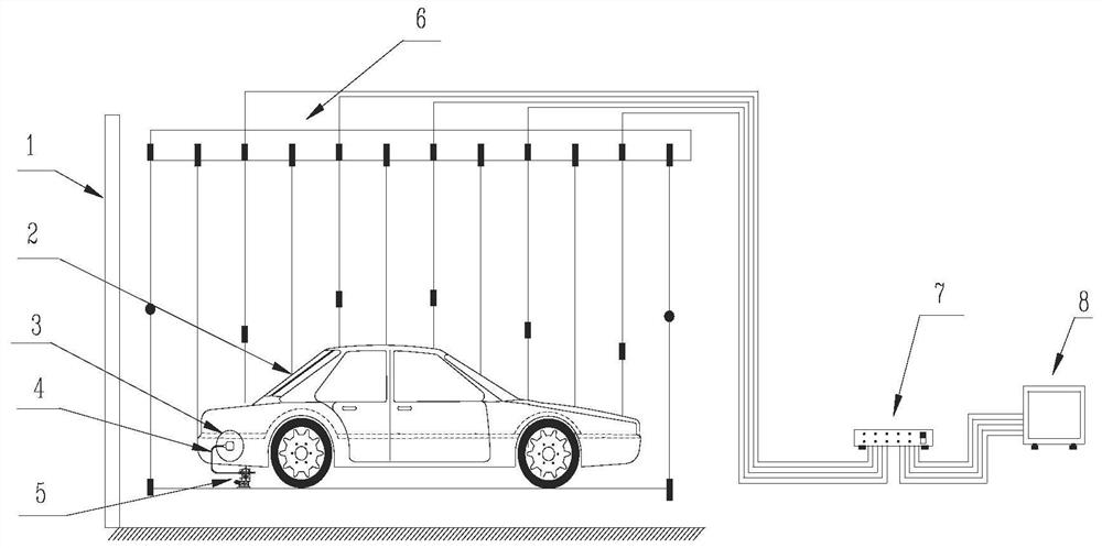 Private garage hydrogen leakage simulation test device and test method
