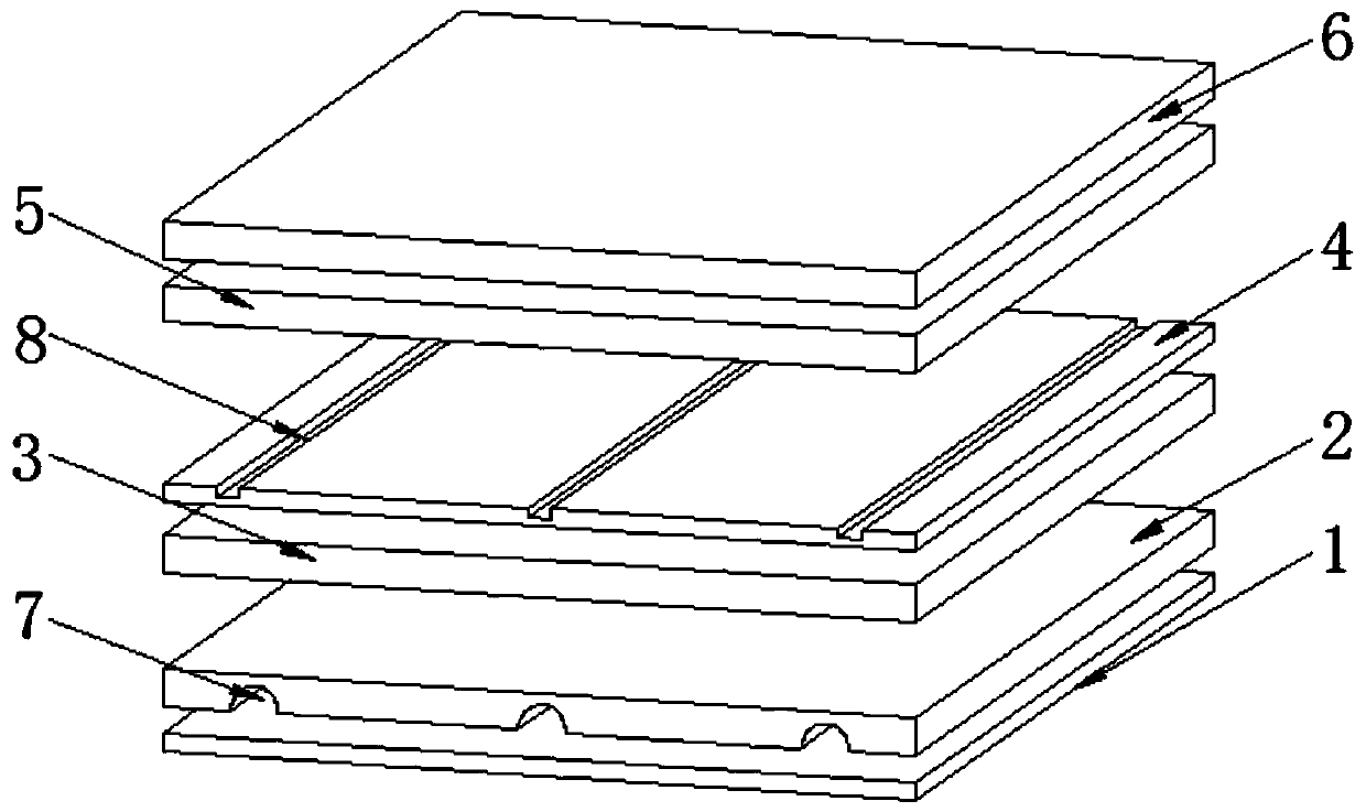 Plastic runway with good anti-skid effect and construction process