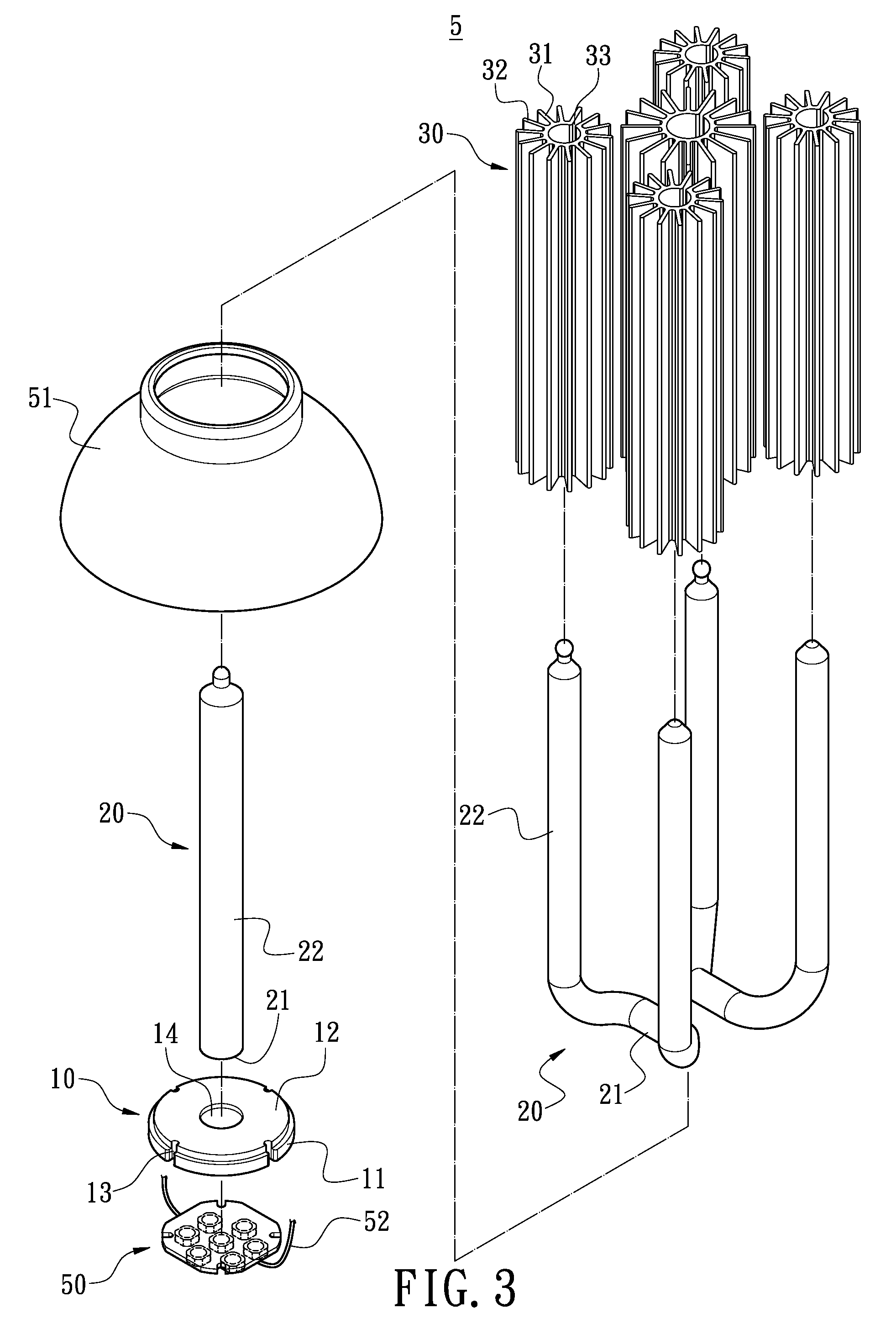 Multiple-Set Heat-Dissipating Structure For LED Lamp