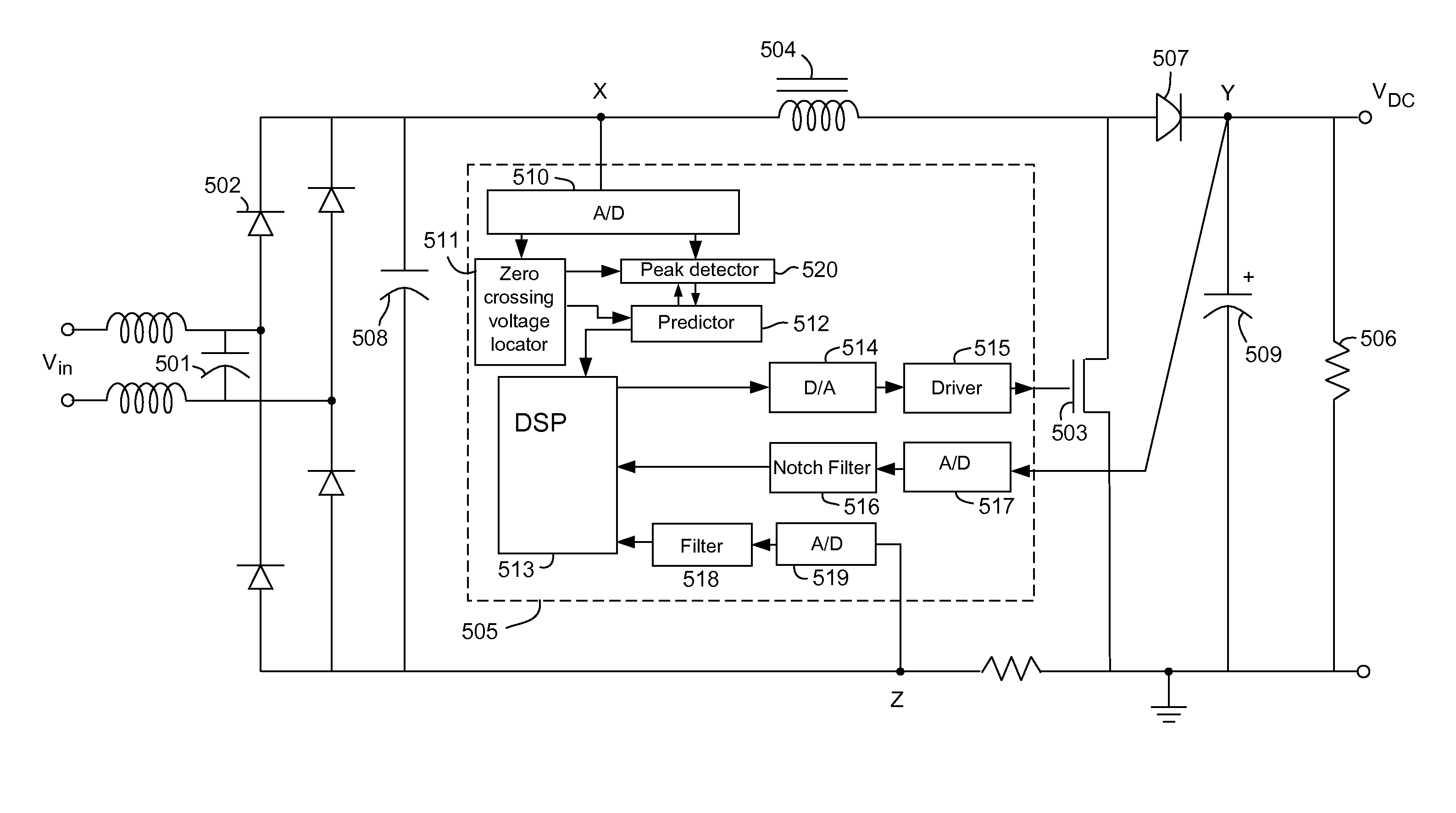 Power factor correction boost converter with continuous, discontinuous, or critical mode selection