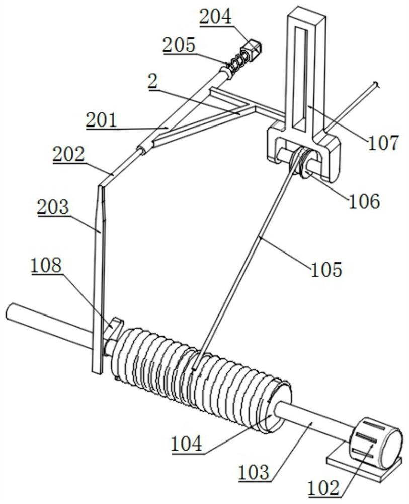 Anti-fracture device for polyamide fiber sewing thread production