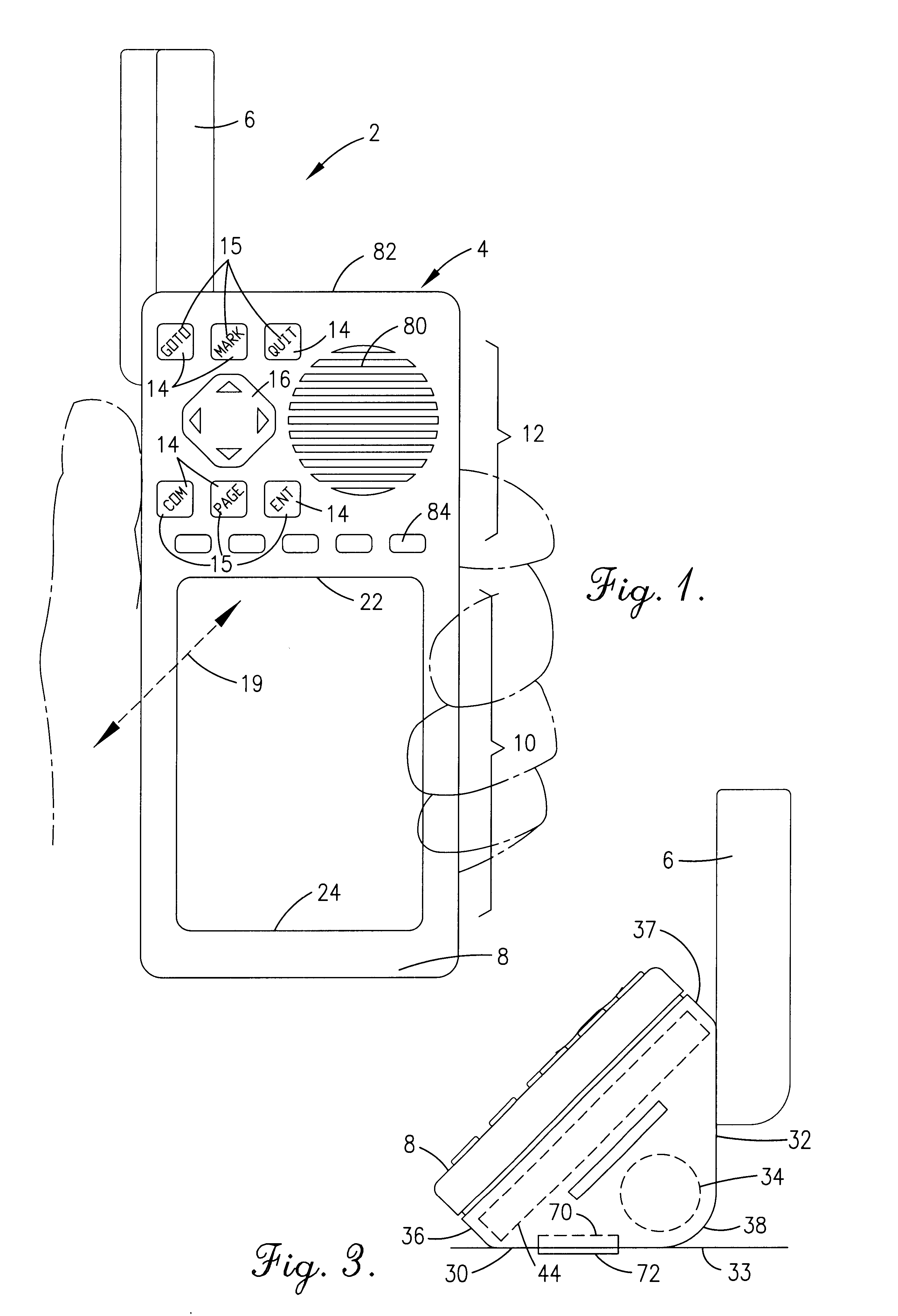 Portable electronic device for use in combination portable and fixed mount applications