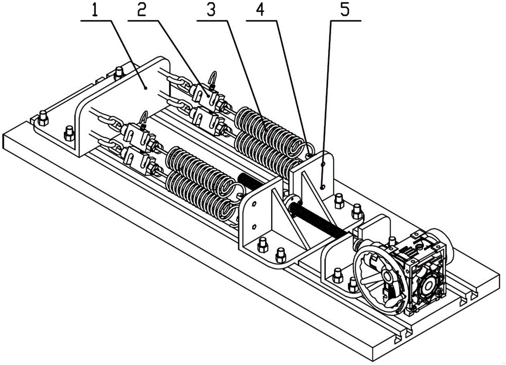 Testing table for detecting the relaxation of high voltage breaker closing spring stress