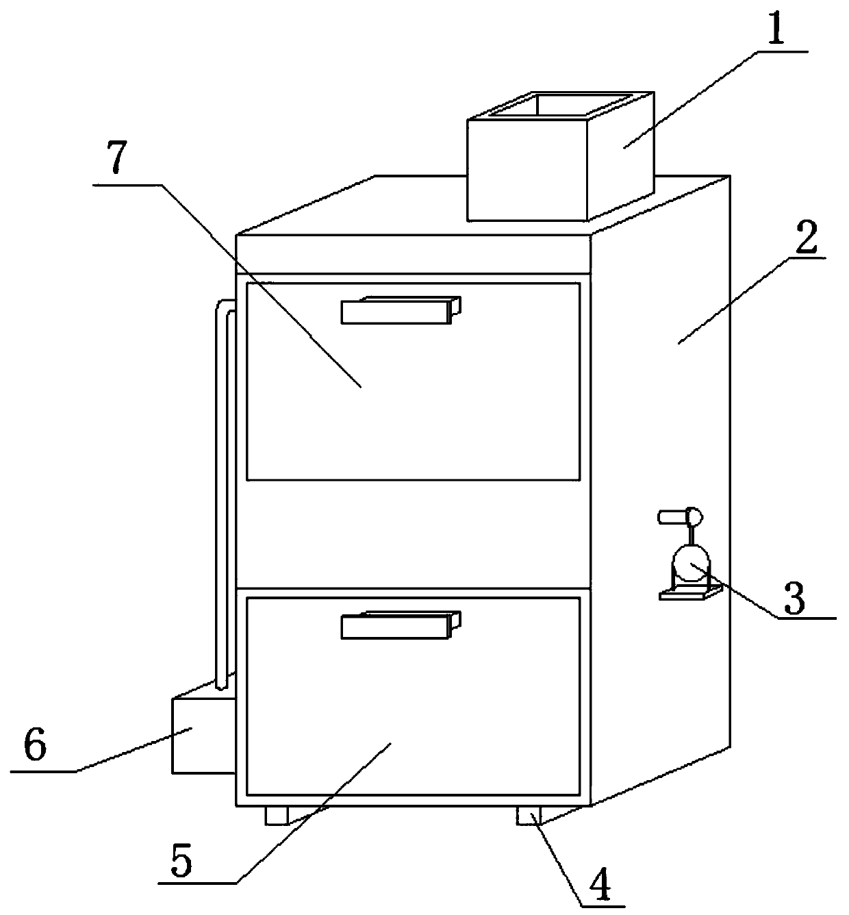 High-efficiency magnetic powder water filtering device for magnetic core