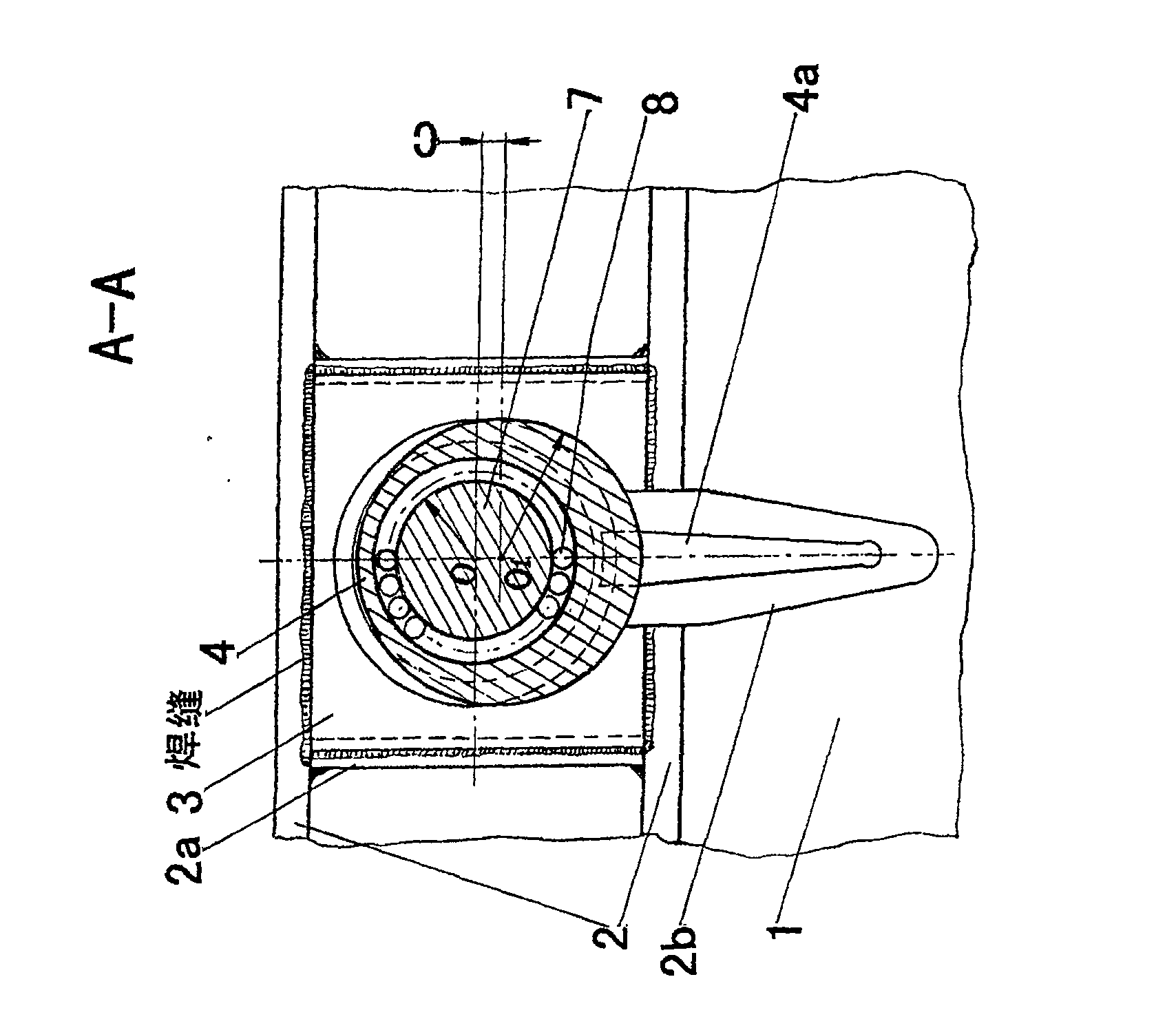 Safety display eccentric center trunnion