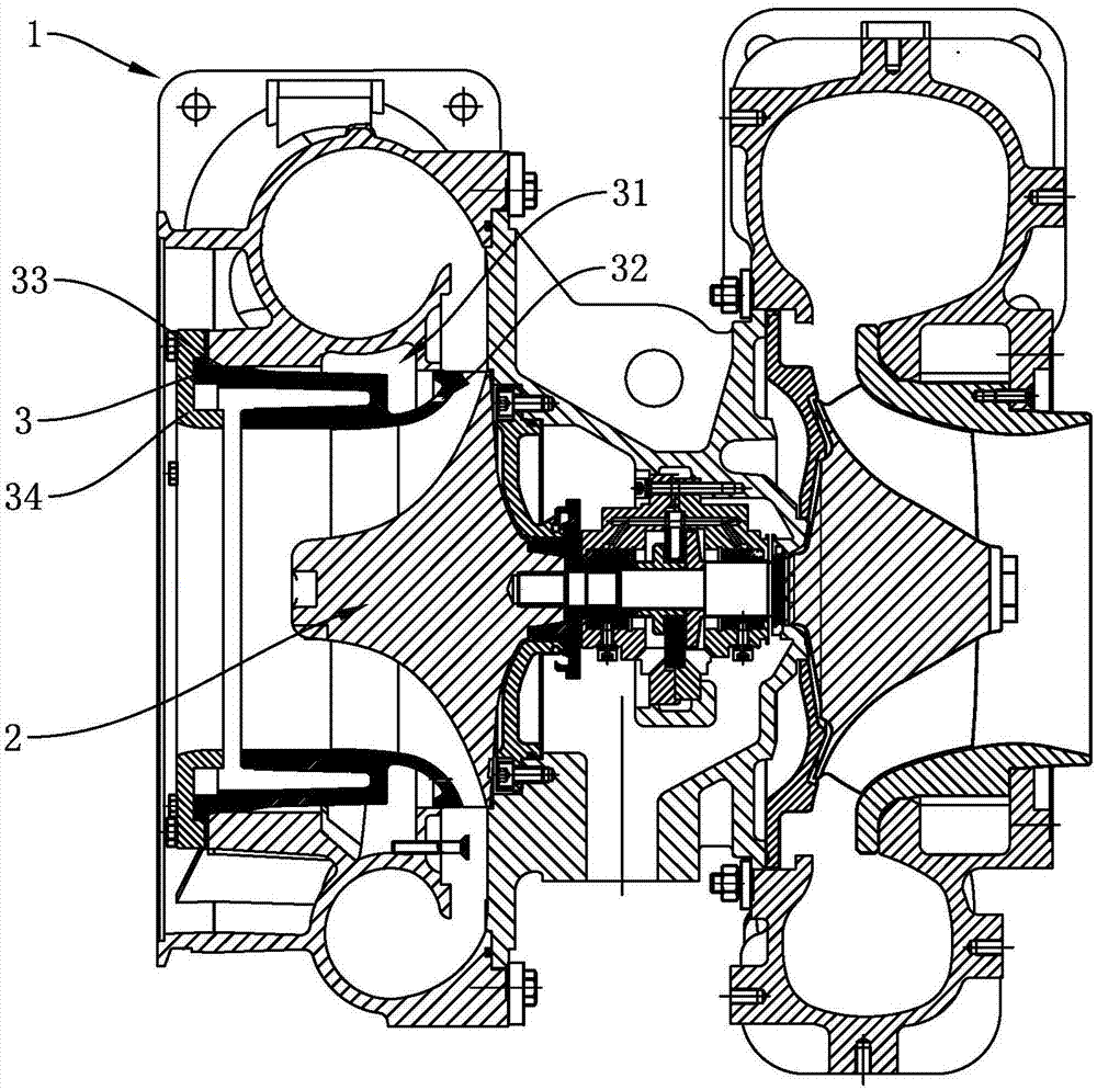 Turbine pressurizer with air inflow compensation device