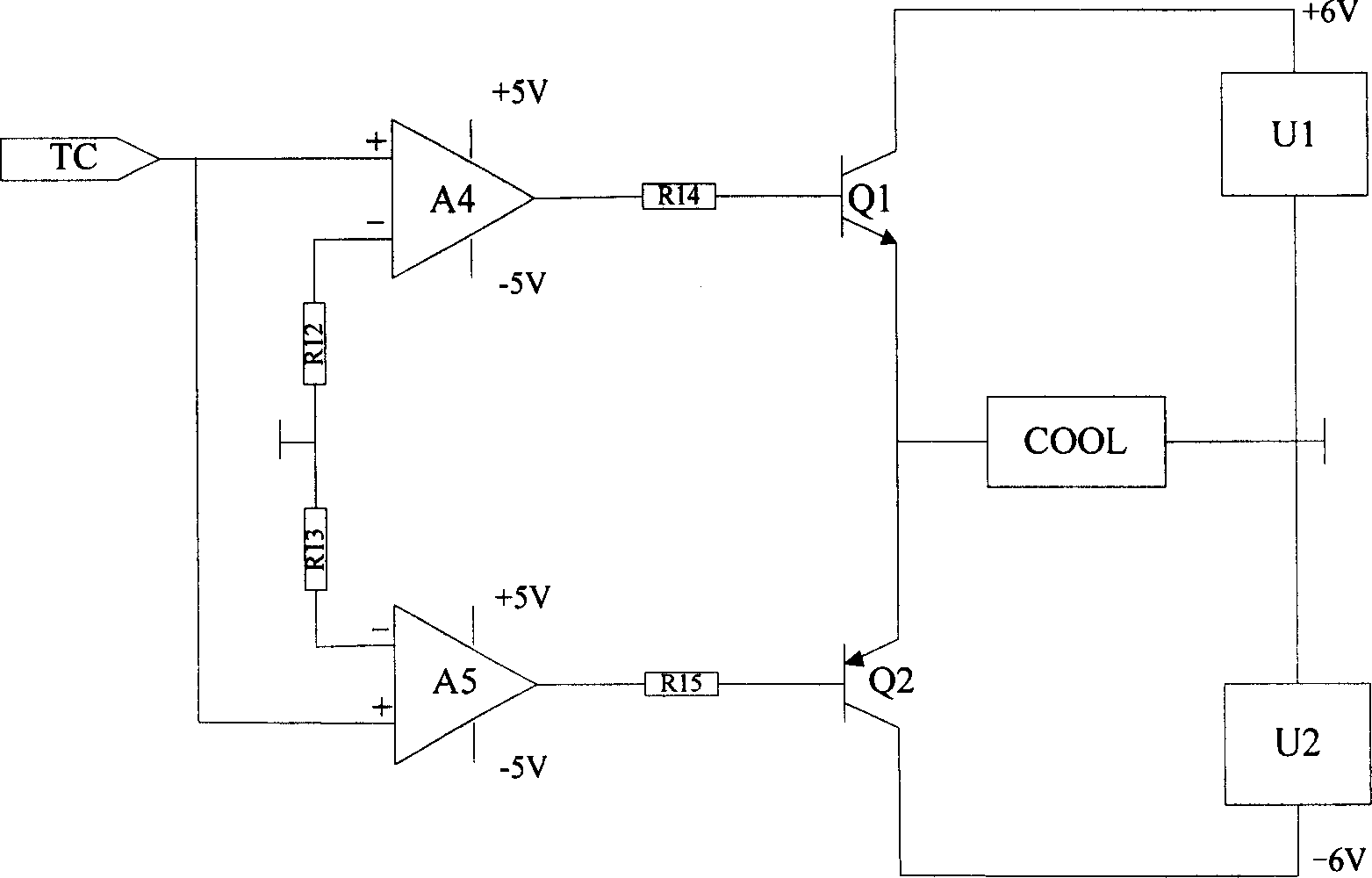 Temperature controller of small semiconductor laser