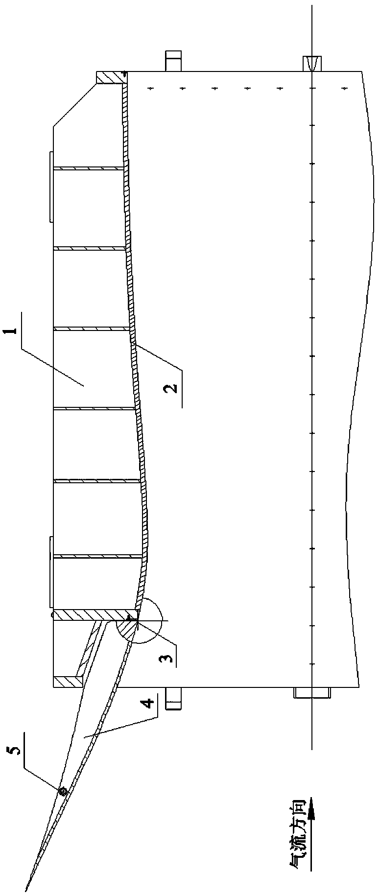 Solid block spray pipe device applied to wind tunnel and provided with foldable profile