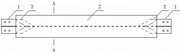 Assembling type enhanced steel-wood buckling constraint support with tapping screws