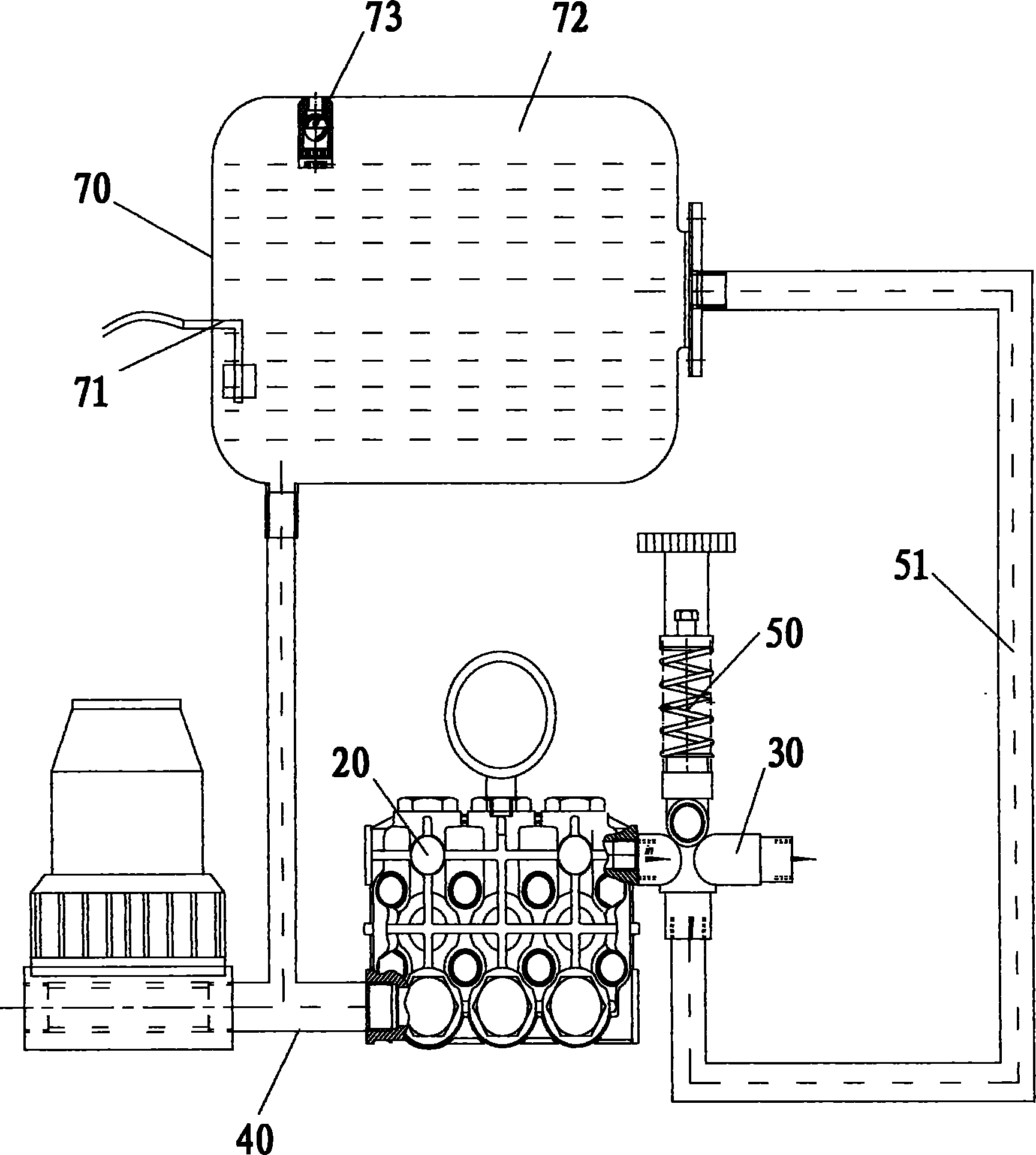 High-pressure water cleaning device