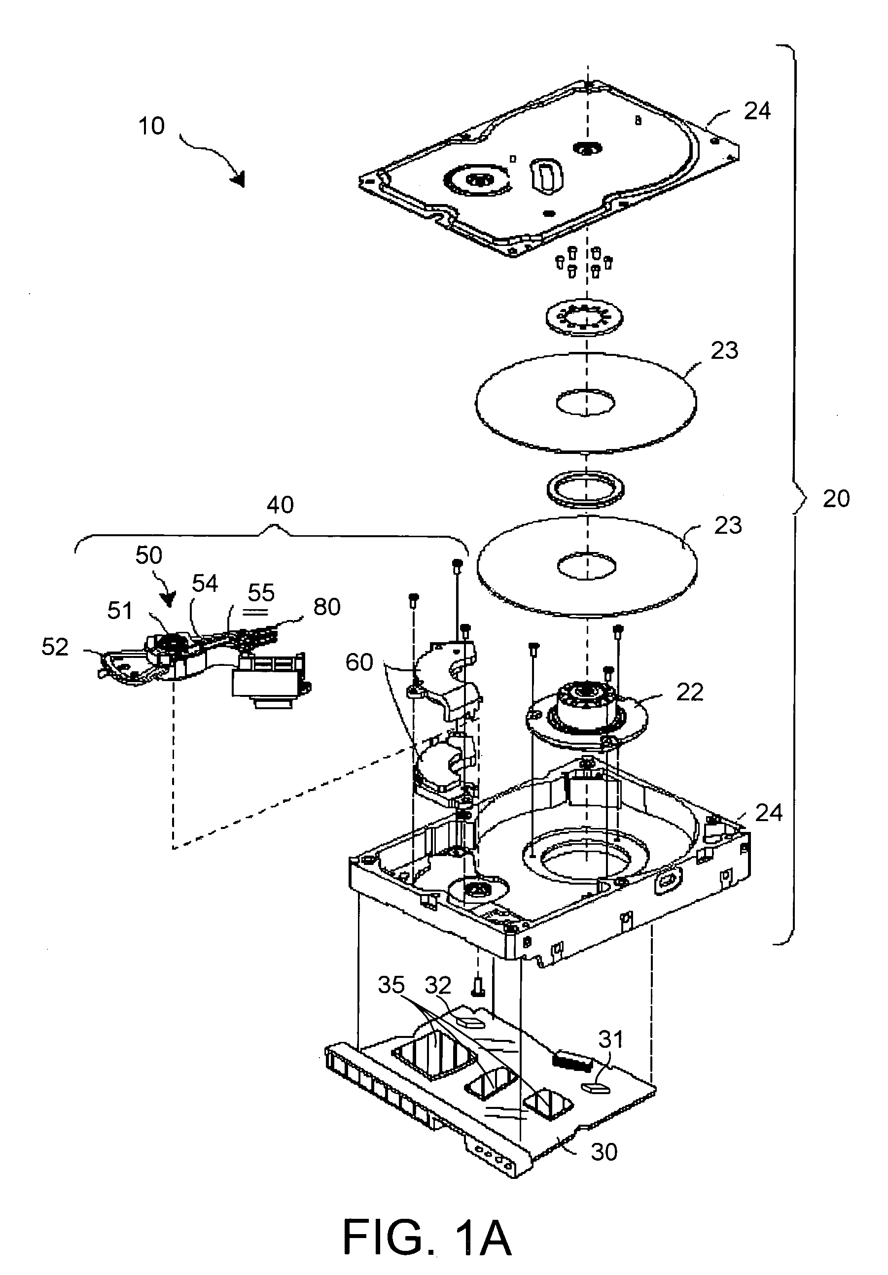 Reducing effects of rotational vibration in disk drive