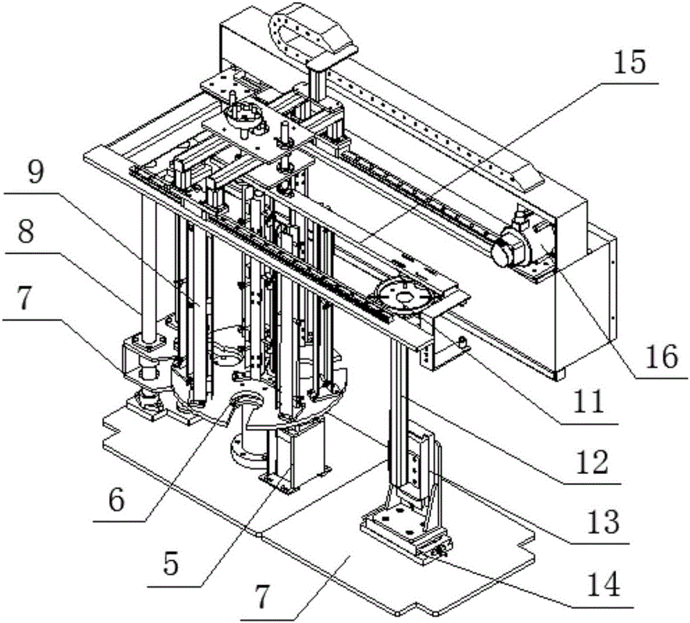 Continuous automatic feeding device of punching machine