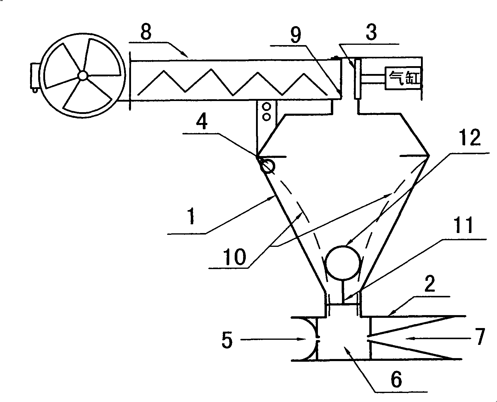 Anti-splash device of conical dissolvers