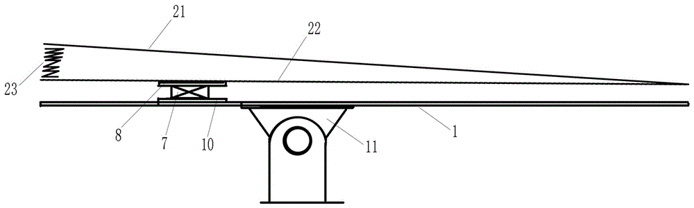 Vehicle-mounted retractable device of fixed wing unmanned aerial vehicle