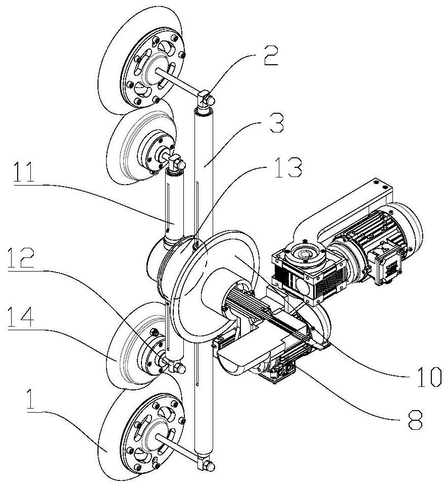 Glass suction cup mechanical arm