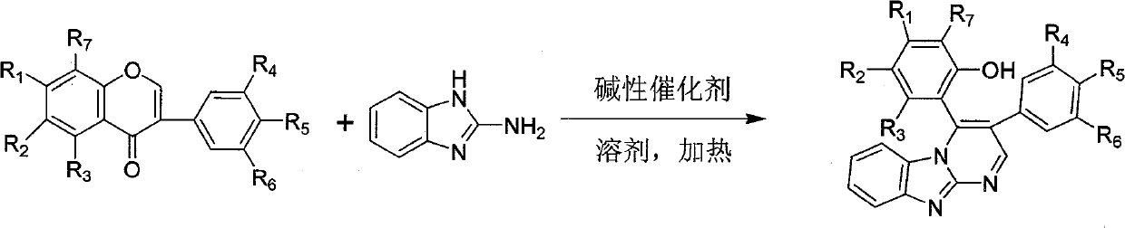 2,3-diaryl pyrimidine [1,2-a]benzimidazole heterocyclic compound, preparation and use thereof