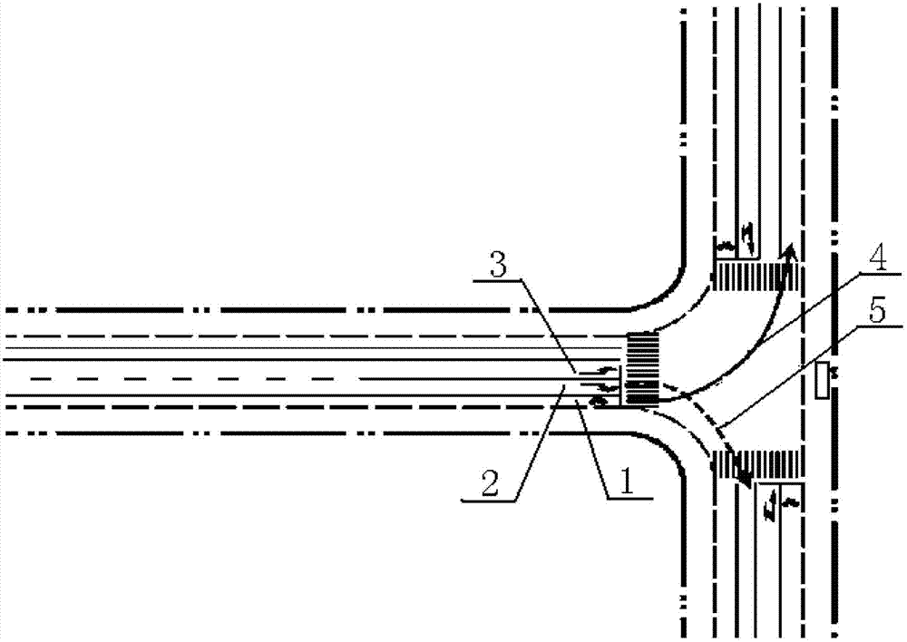 Left turning system for non-power-driven vehicle at intersection