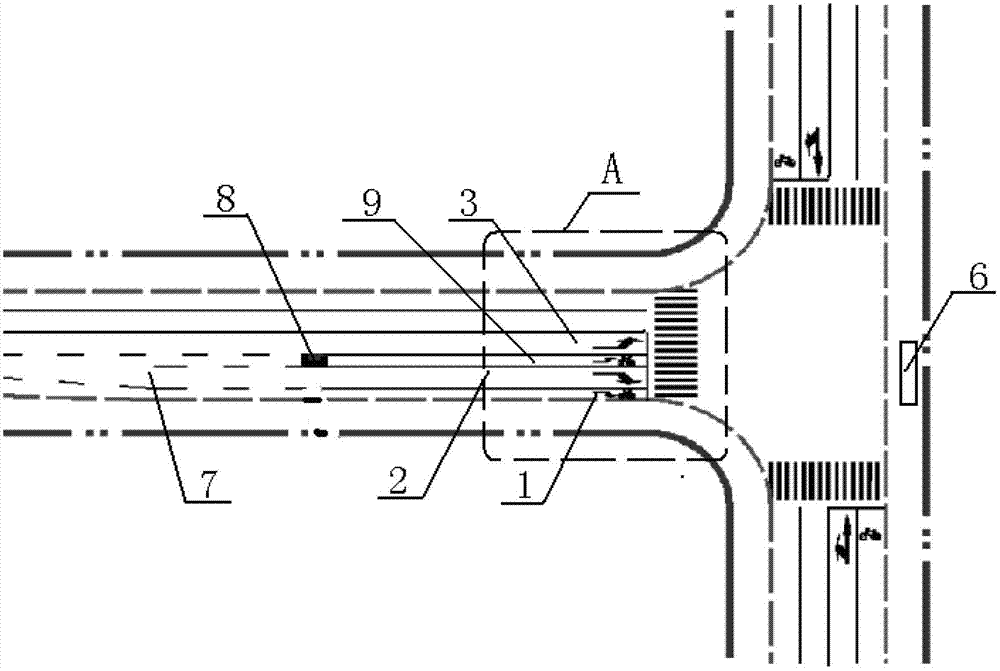 Left turning system for non-power-driven vehicle at intersection