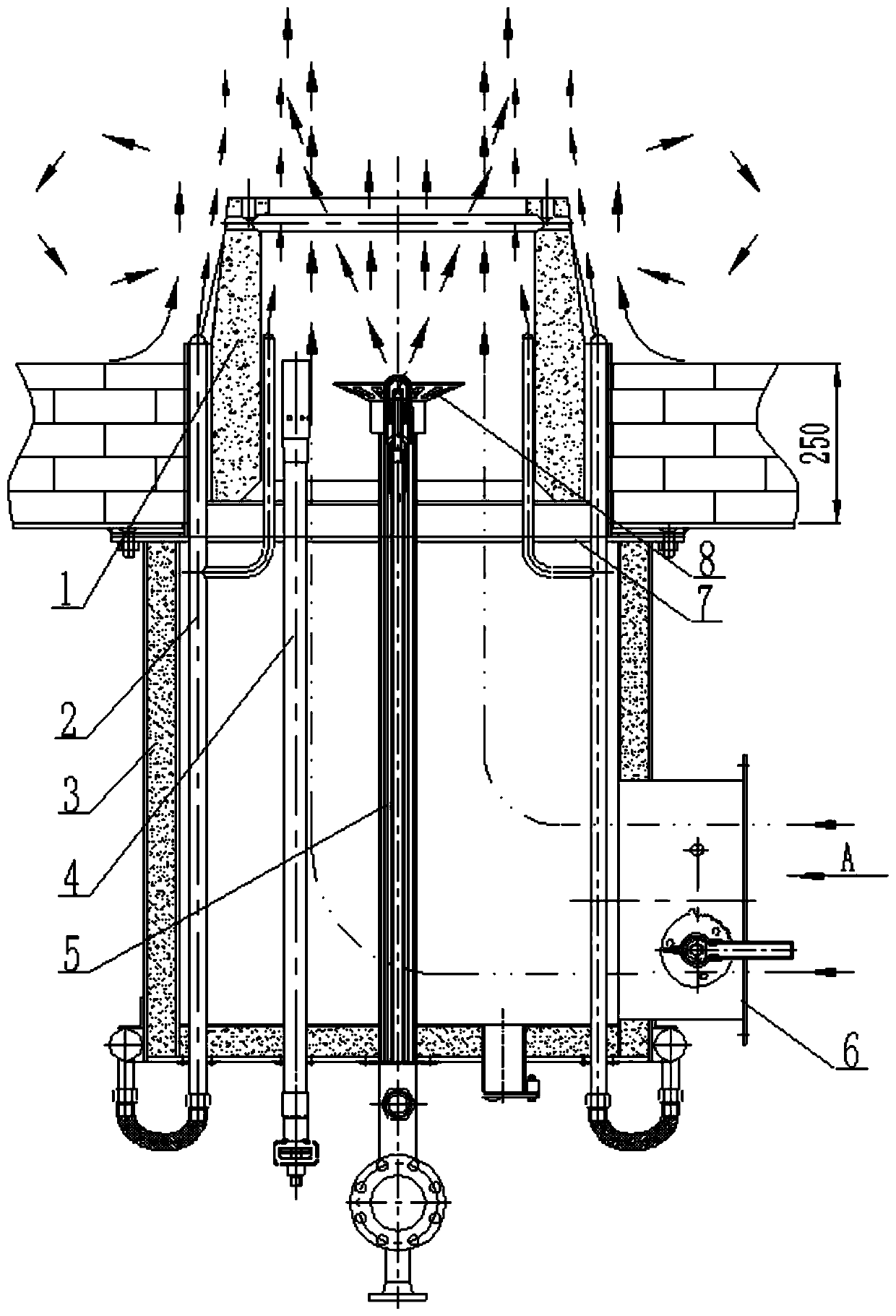 Low-NoX emission and efficient energy-saving combustor capable of combusting heavy oil, oil slurry and gas