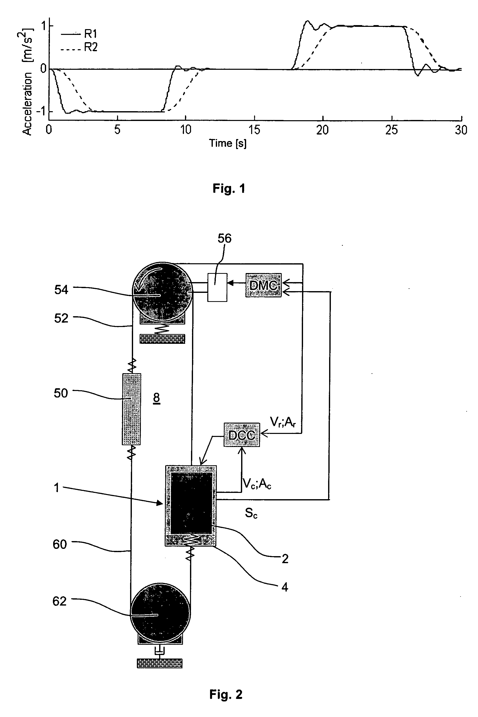 Elevator with vertical vibration compensation