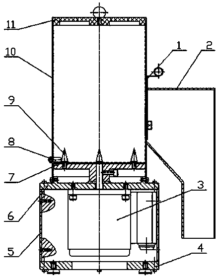 A compression spring automatic separation device