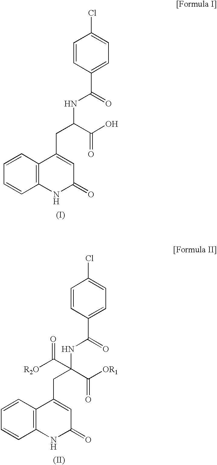 Process for preparing 2-(4-chlorobenzolamino)-3[ (1h)-quinolinon-4-yl] propionic acid