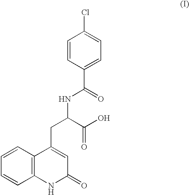 Process for preparing 2-(4-chlorobenzolamino)-3[ (1h)-quinolinon-4-yl] propionic acid