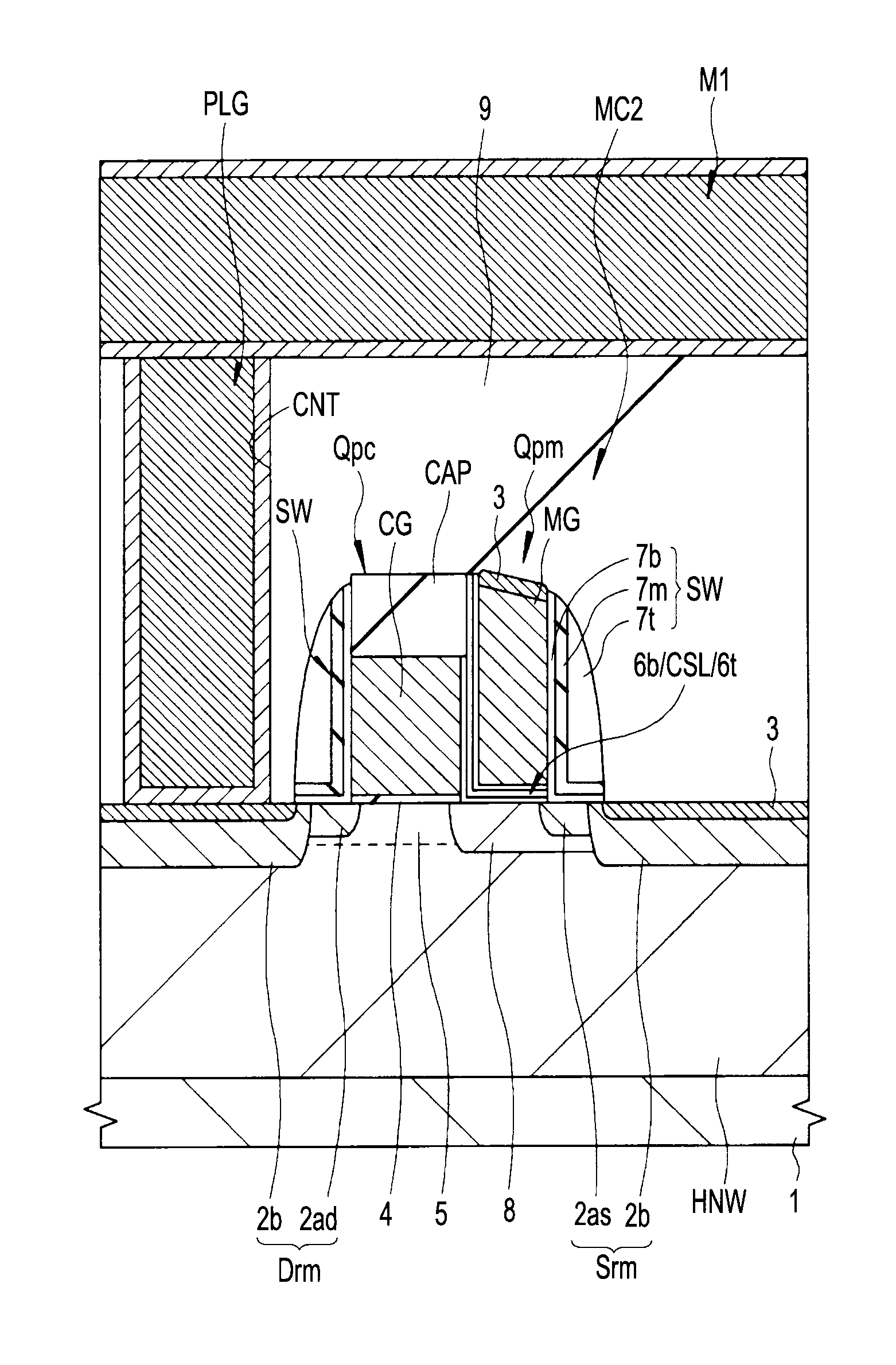 Semiconductor device having a nonvolatile memory cell with a cap insulating film formed over a selection gate electrode